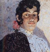 Alexander Yakovlevich GOLOVIN, The Woman of spanish had on a shawl Black